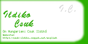 ildiko csuk business card